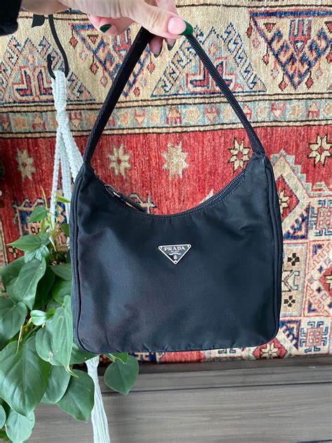 prada mini nylon hobo bag|original prada handbags.